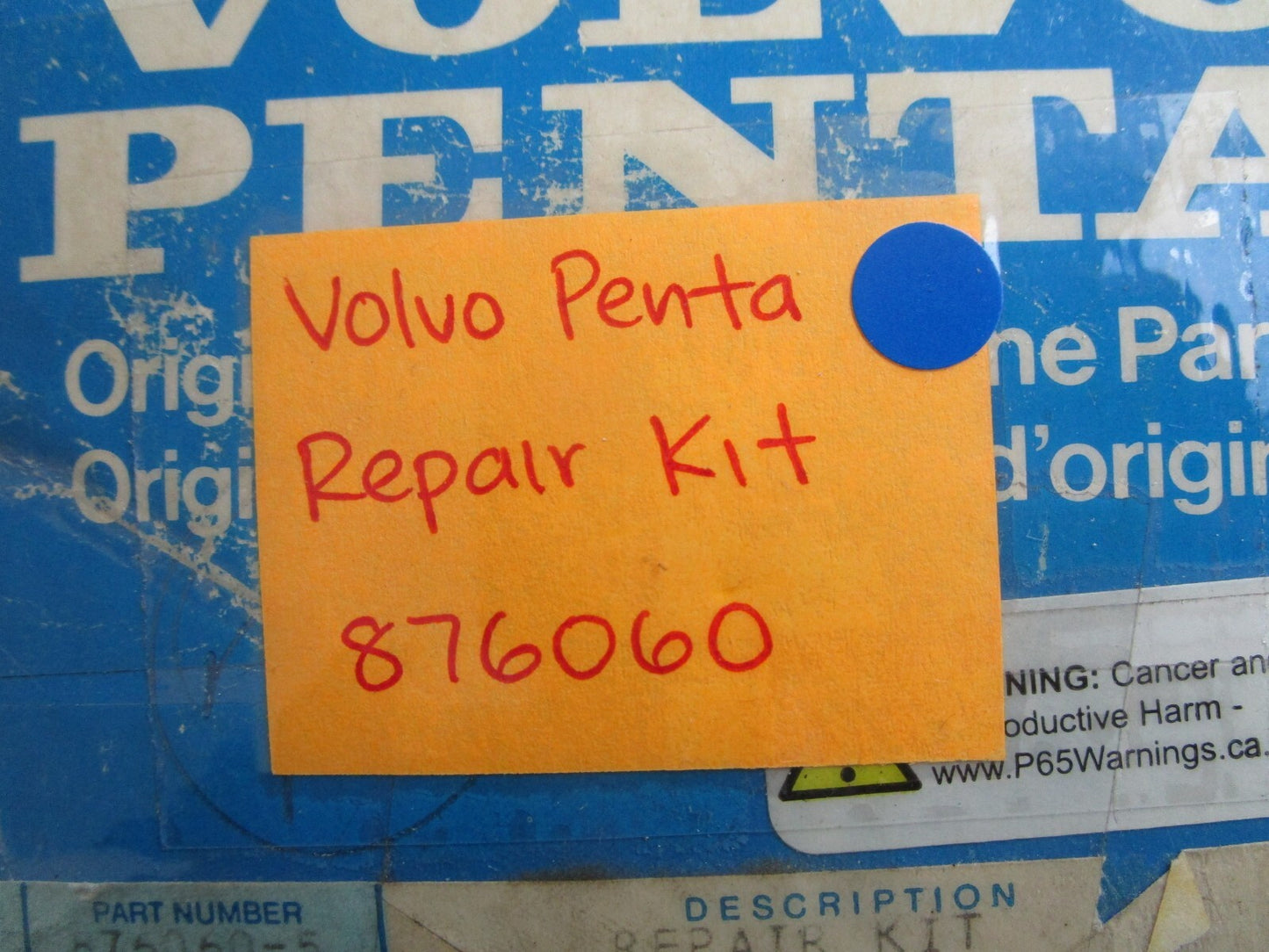 *NEW OEM* 0820 Volvo Penta Repair Kit 876060