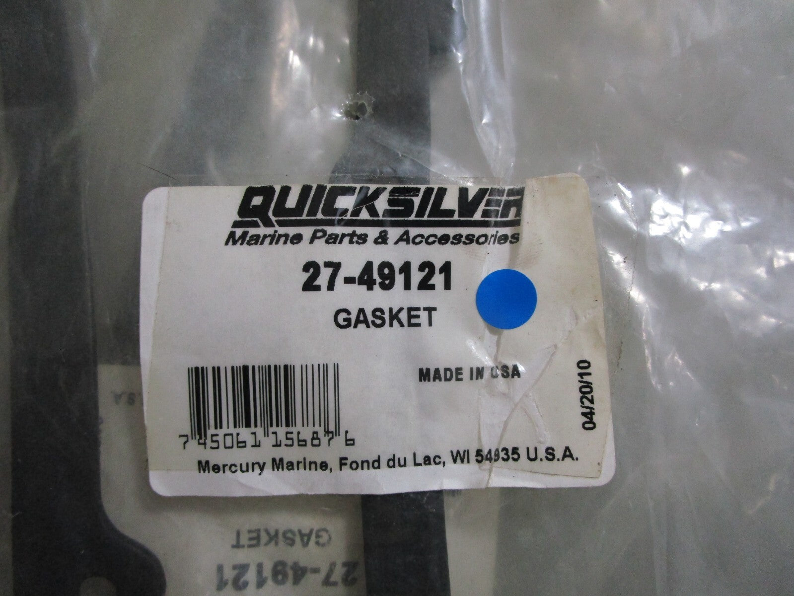 *NEW OEM* 0810 Mercury Quicksilver Gasket 27-49121