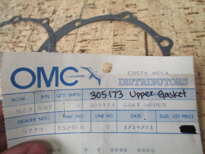 *NEW OEM* (LOT OF 2) 0810 OMC Johnson Evinrude Gasket 305173 0305173