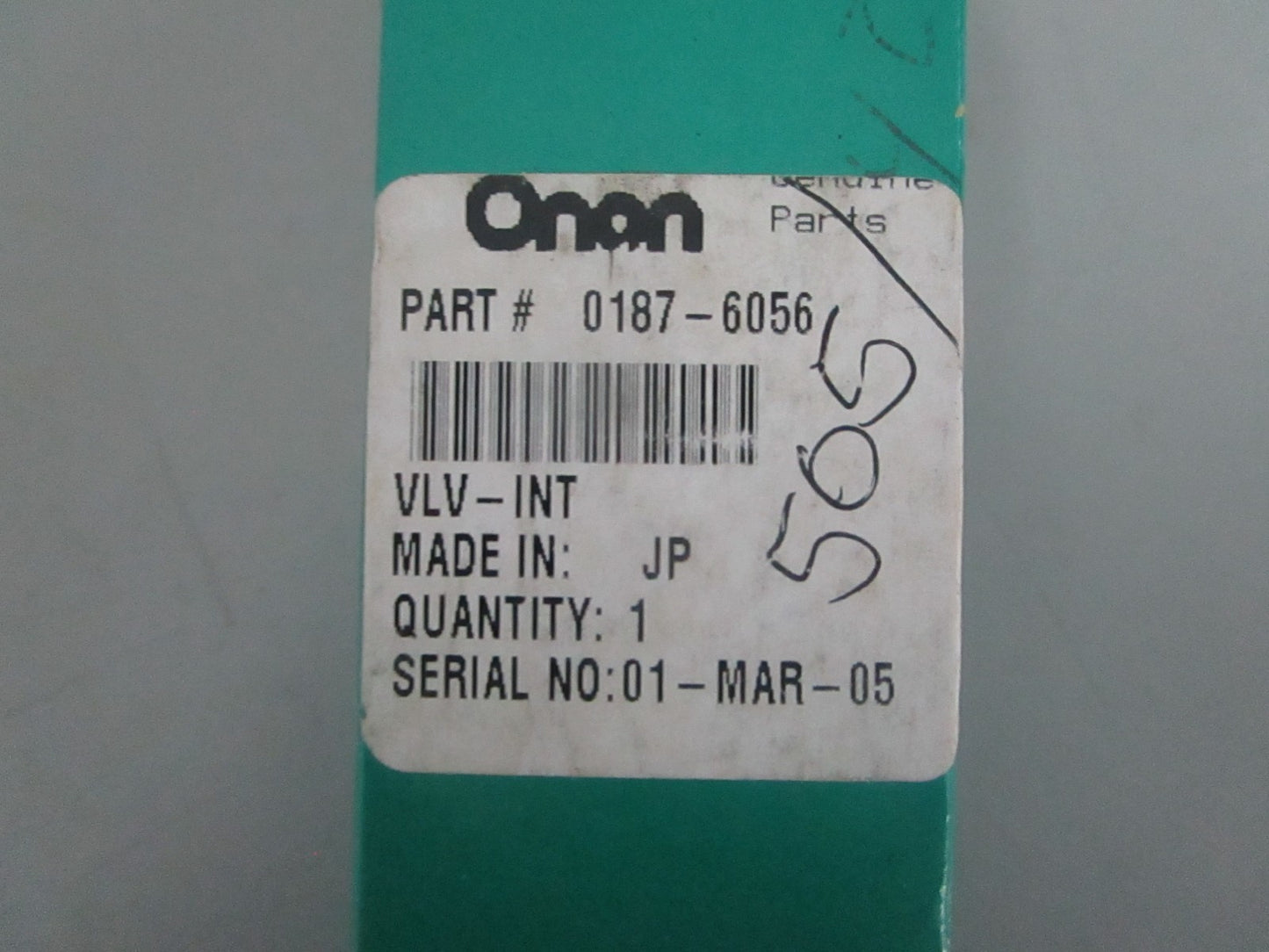 *NEW OEM* 0820 Onan Intake Valve 0187-6056
