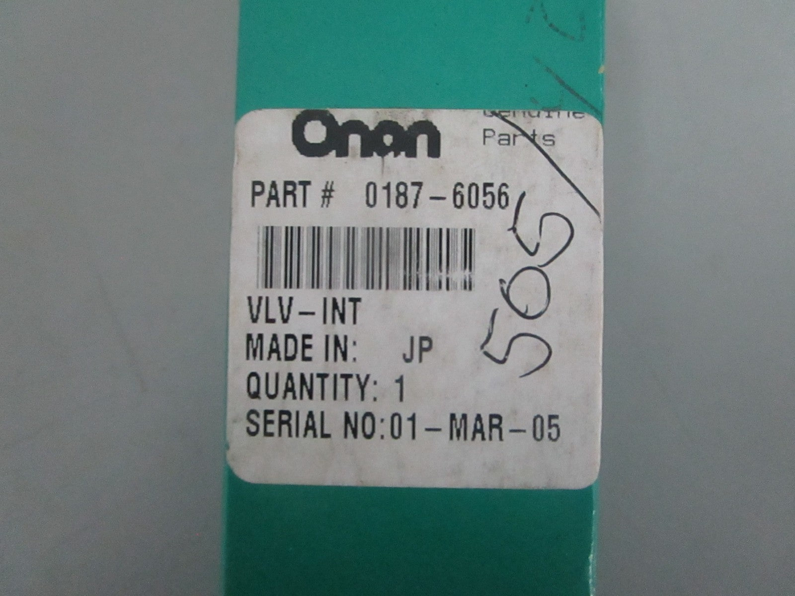 *NEW OEM* 0820 Onan Intake Valve 0187-6056