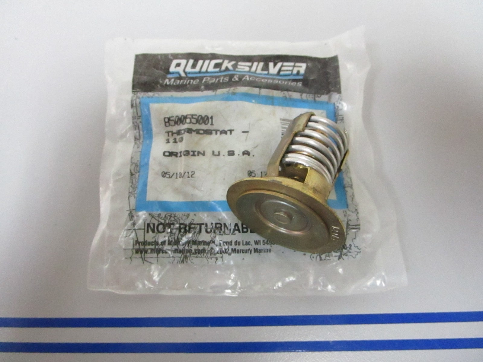 NEW OEM 850055001 Mercury Quicksilver 110° Thermostat Assembly 0720