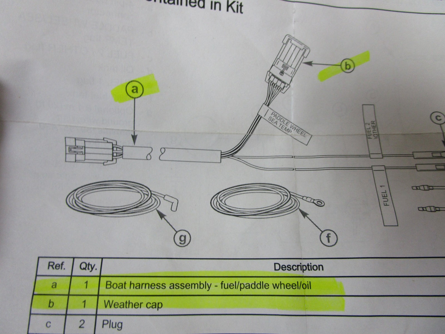 *NEW OEM* 0720 Mercury Quicksilver Partial Harness Kit 84-8M0075945