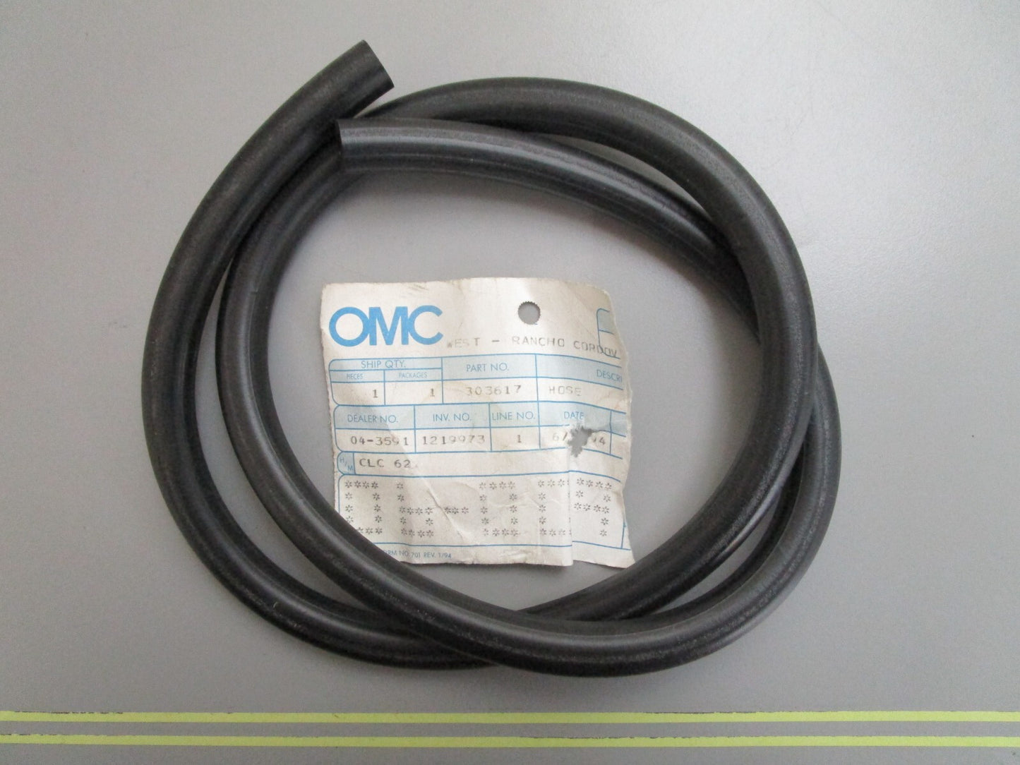 *NEW OEM* 0820 OMC Johnson Evinrude Hose 303617 0303617