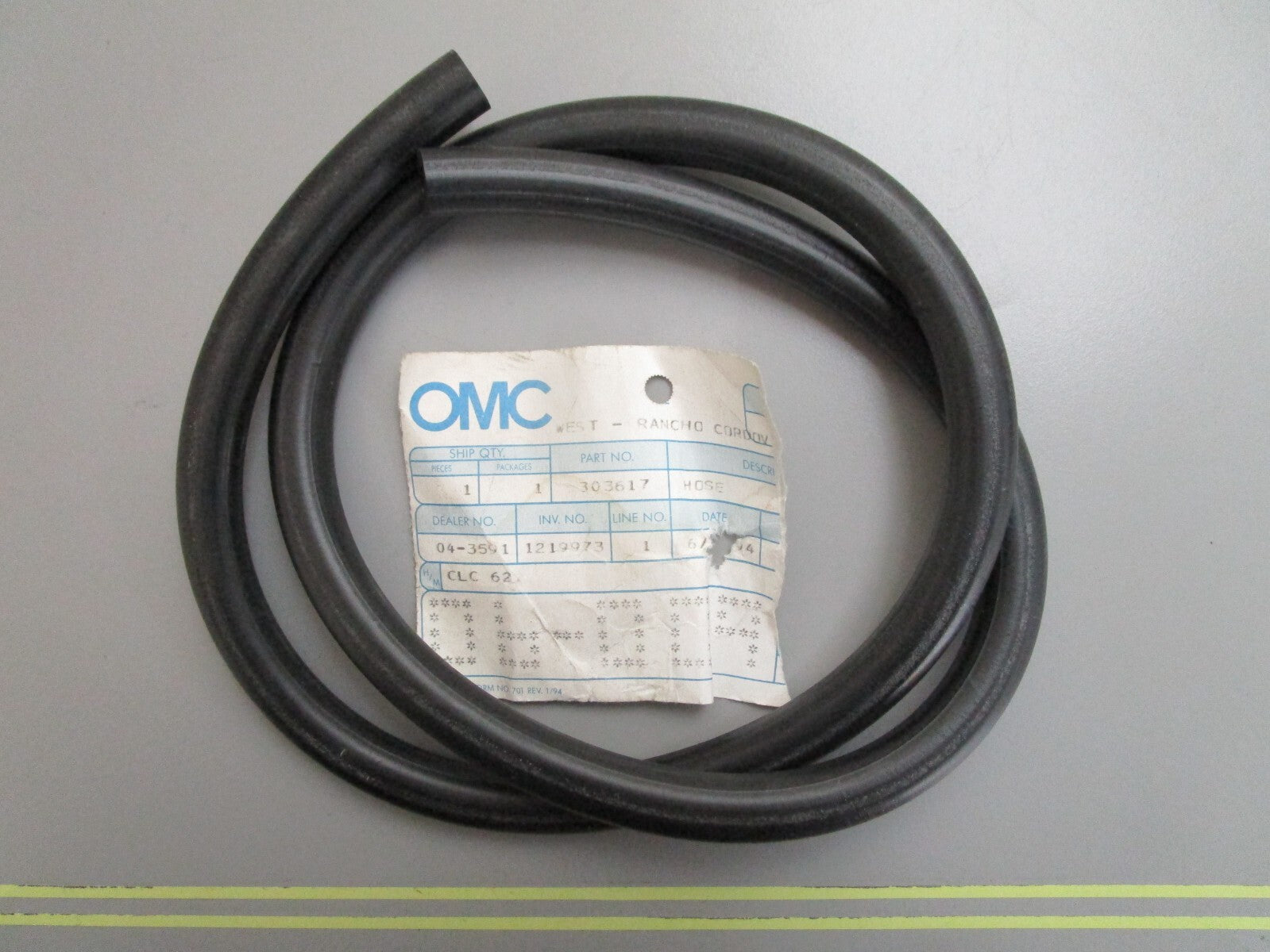 *NEW OEM* 0820 OMC Johnson Evinrude Hose 303617 0303617