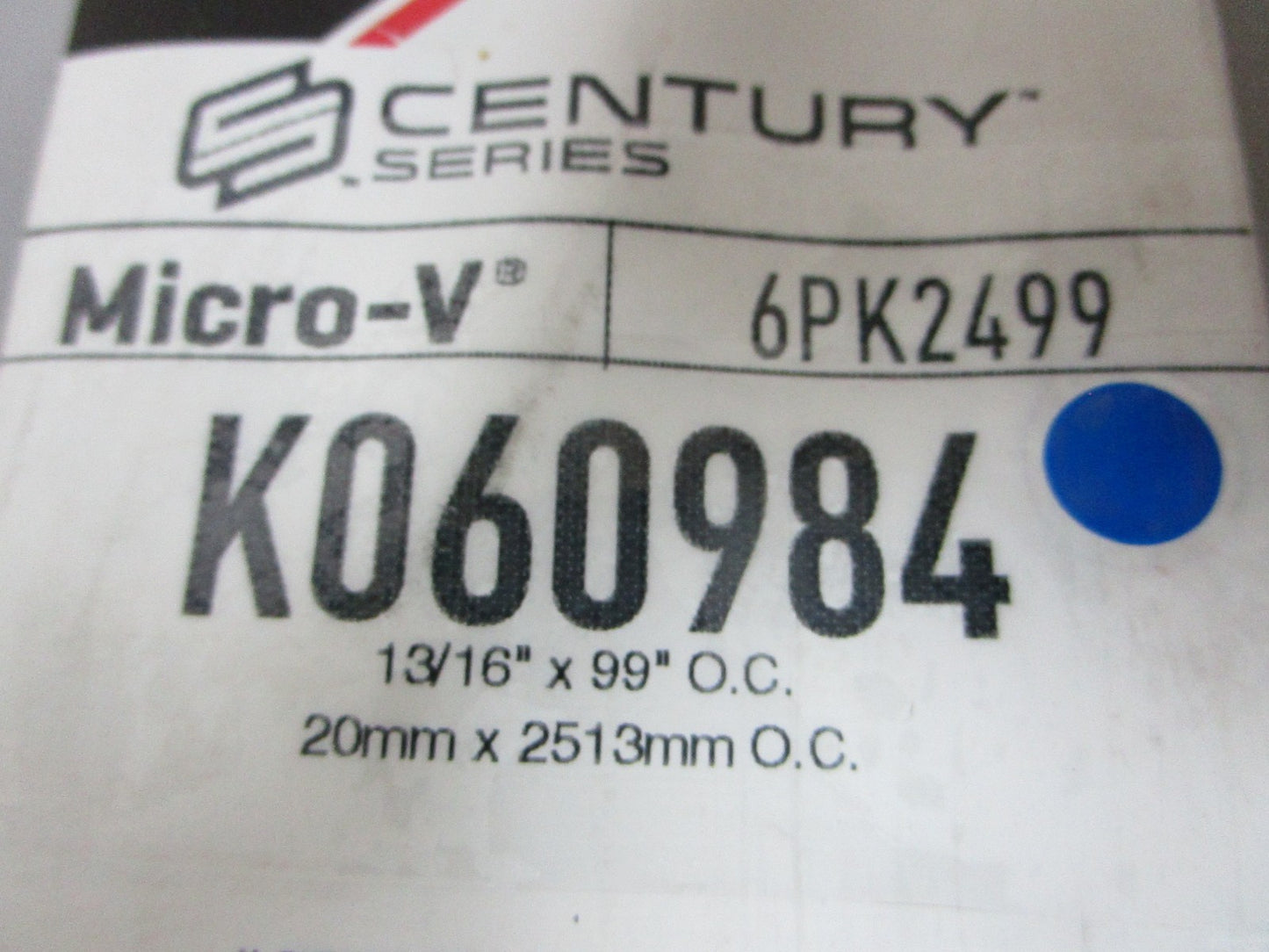 NEW K060984 Gates Micro-V 13/16" x 99" Serpentine Belt 0720
