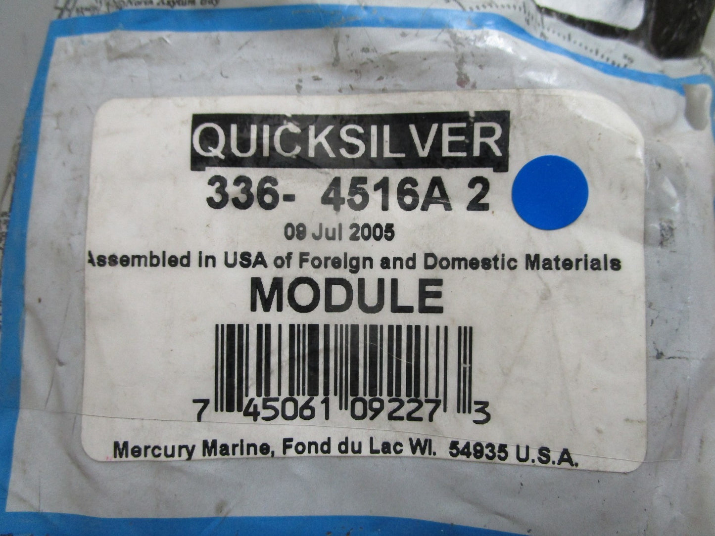*NEW OEM* 0820 Mercury Quicksilver Module 336-4516A2