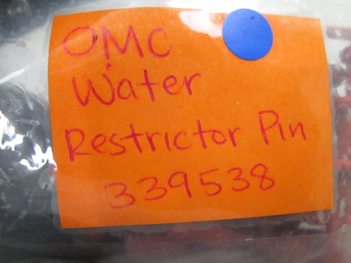 *NEW OEM* 0810 OMC Johnson Evinrude Water Restrictor Pin 339538 0339538