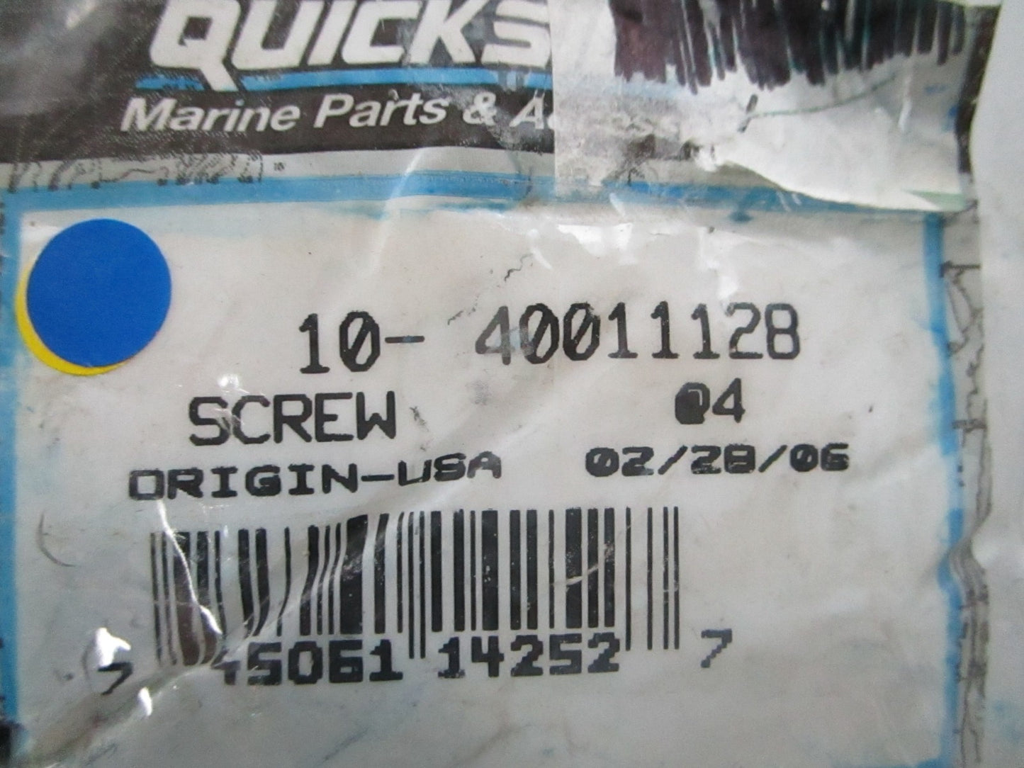 *NEW OEM* (LOT OF 4) 0810 Mercury Quicksilver Screw 10-40011128