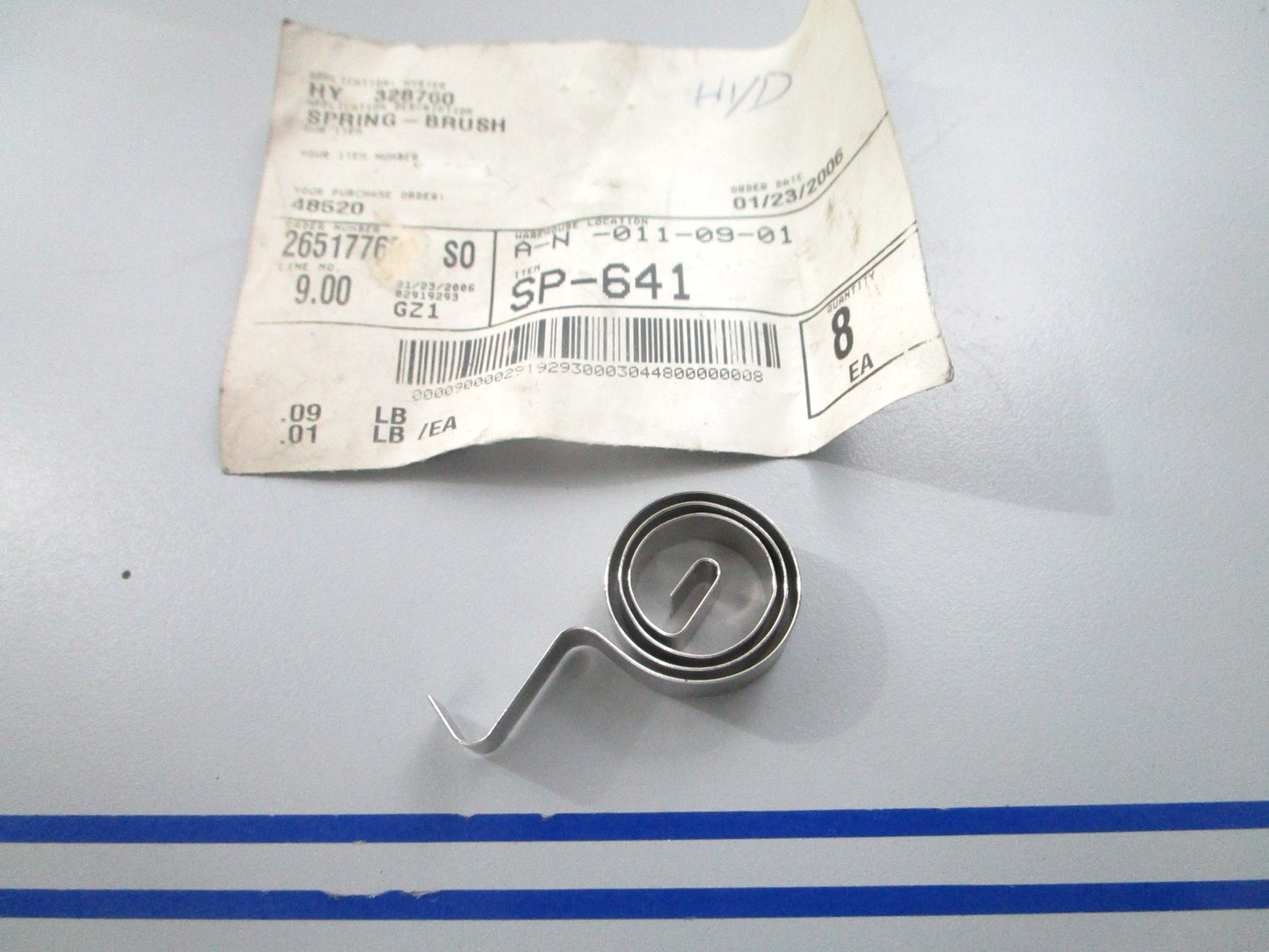 NEW OEM 328760 Hyster Brush Spring 0810