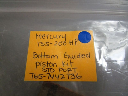 *NEW OEM* 0770 Mercury  135-200 HP Bottom Guided Piston Kit STD Port 765-7442T36