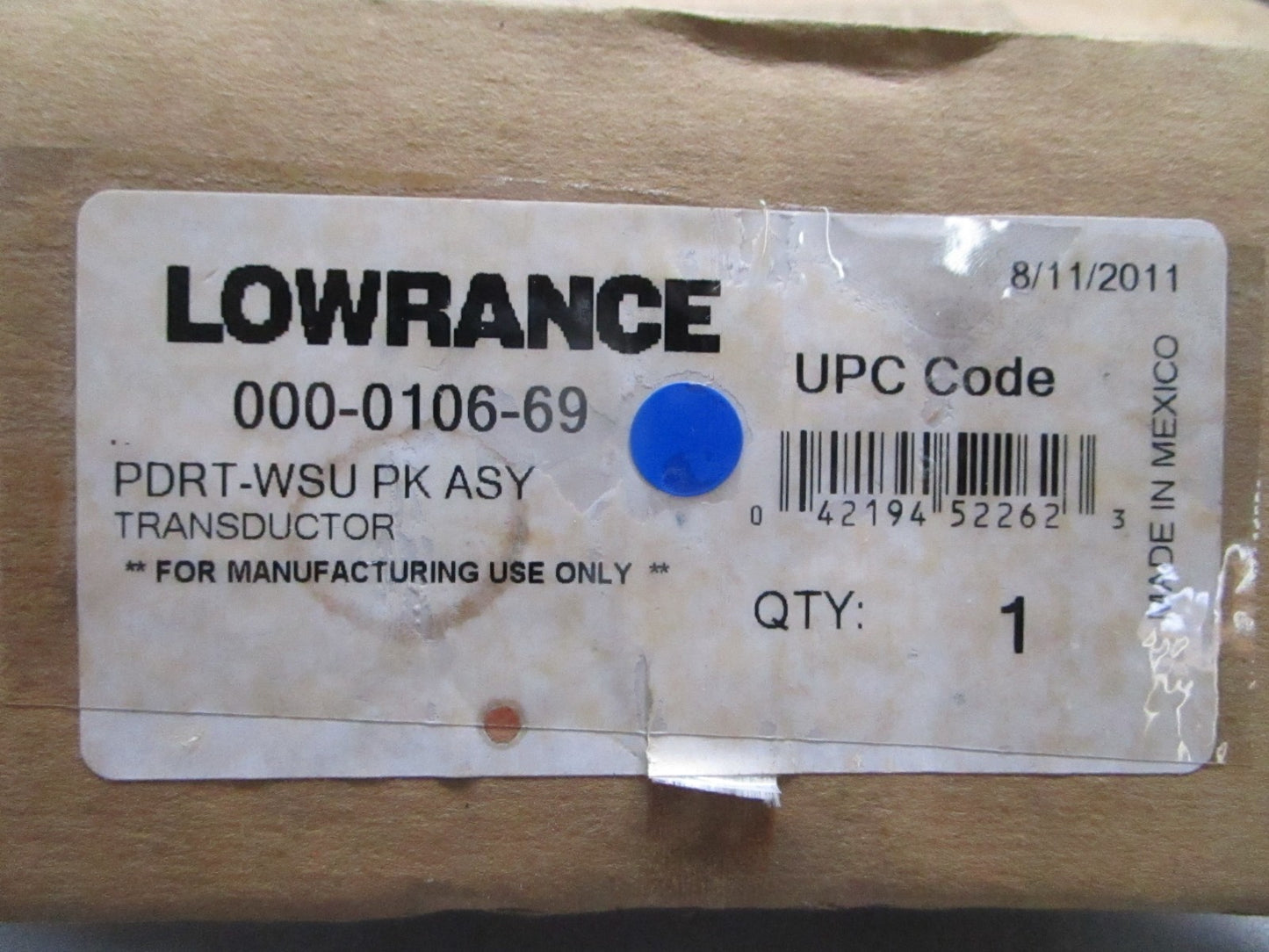 *NEW OEM* 0820 Lowrance Transducer 000-0106-69
