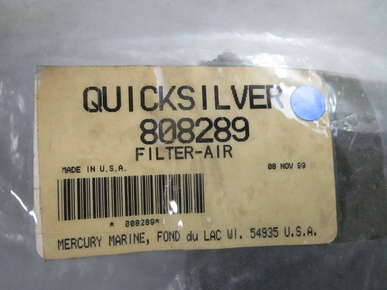 *NEW OEM* 0810 Mercury Quicksilver Air Filter 808289