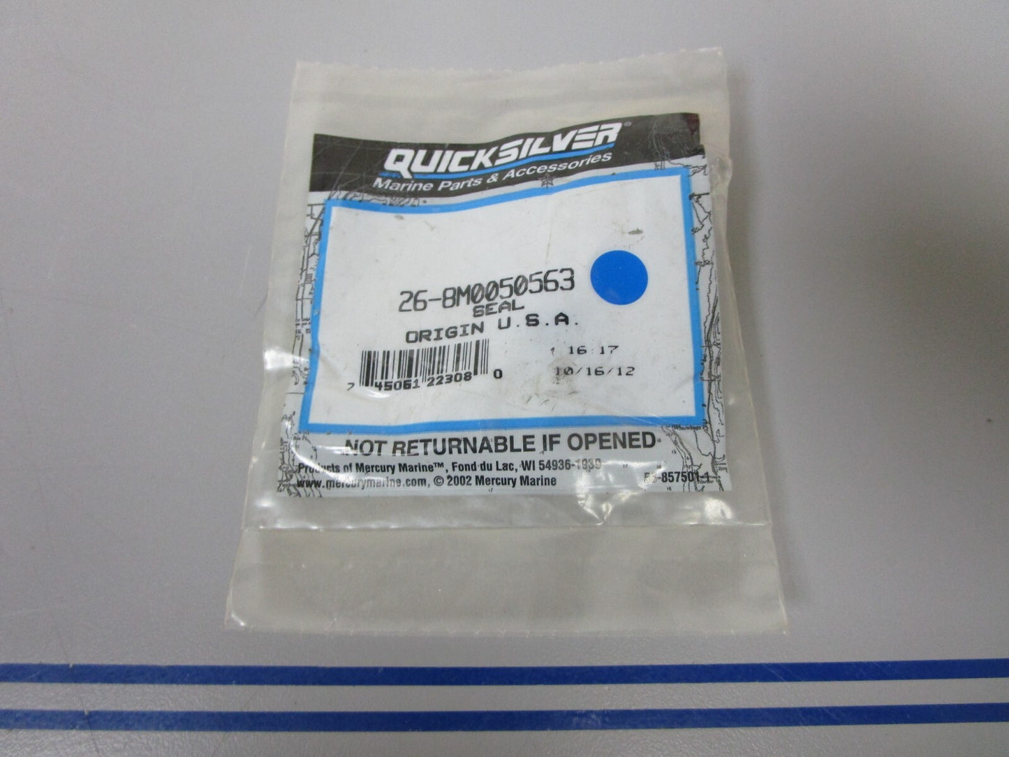 *NEW OEM* 0720 Mercury Quicksilver Seal 26-8M0050563