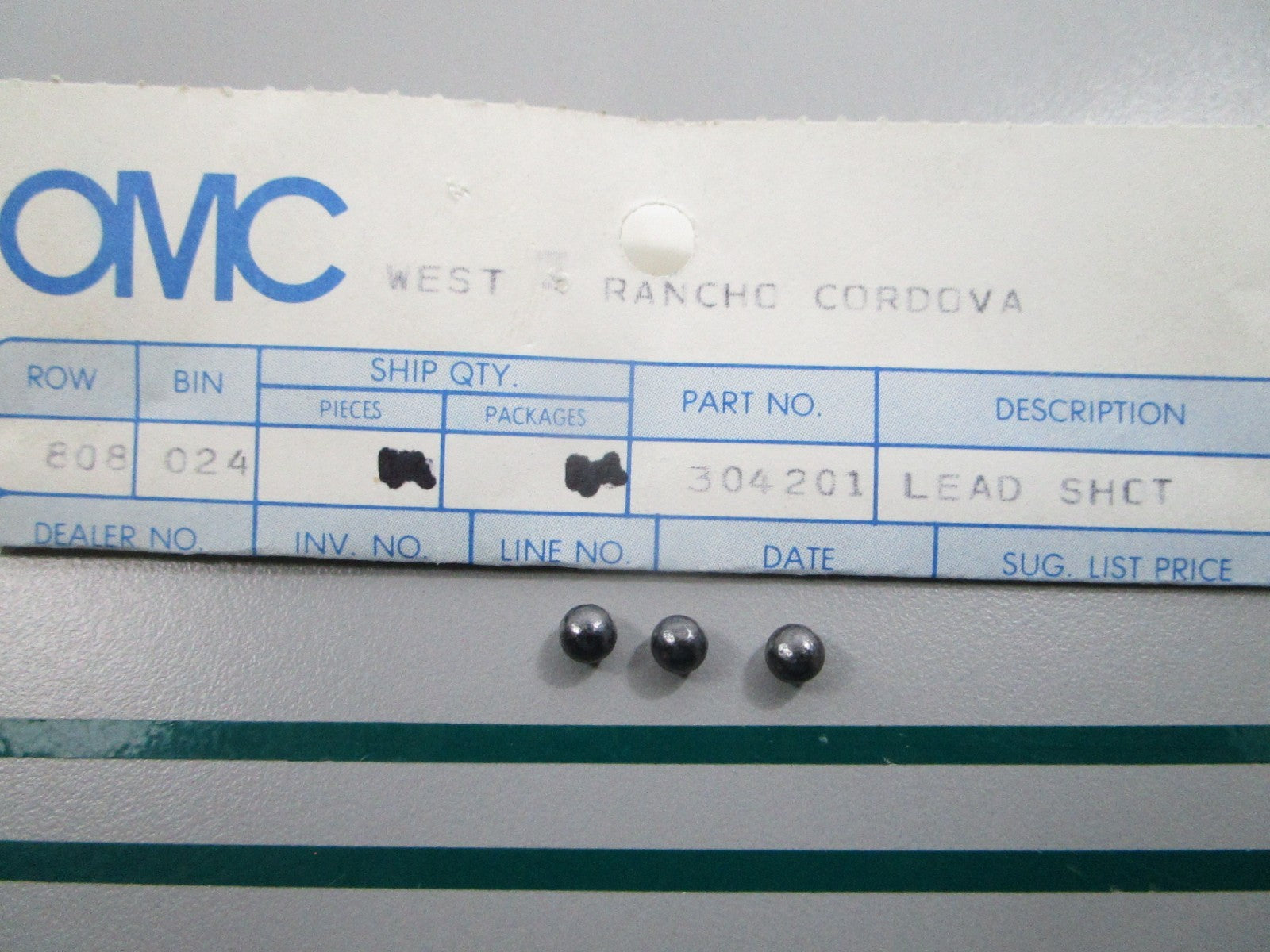 NEW OEM (LOT OF 3) 304201 0304201 OMC Johnson Evinrude Lead Shot 0810