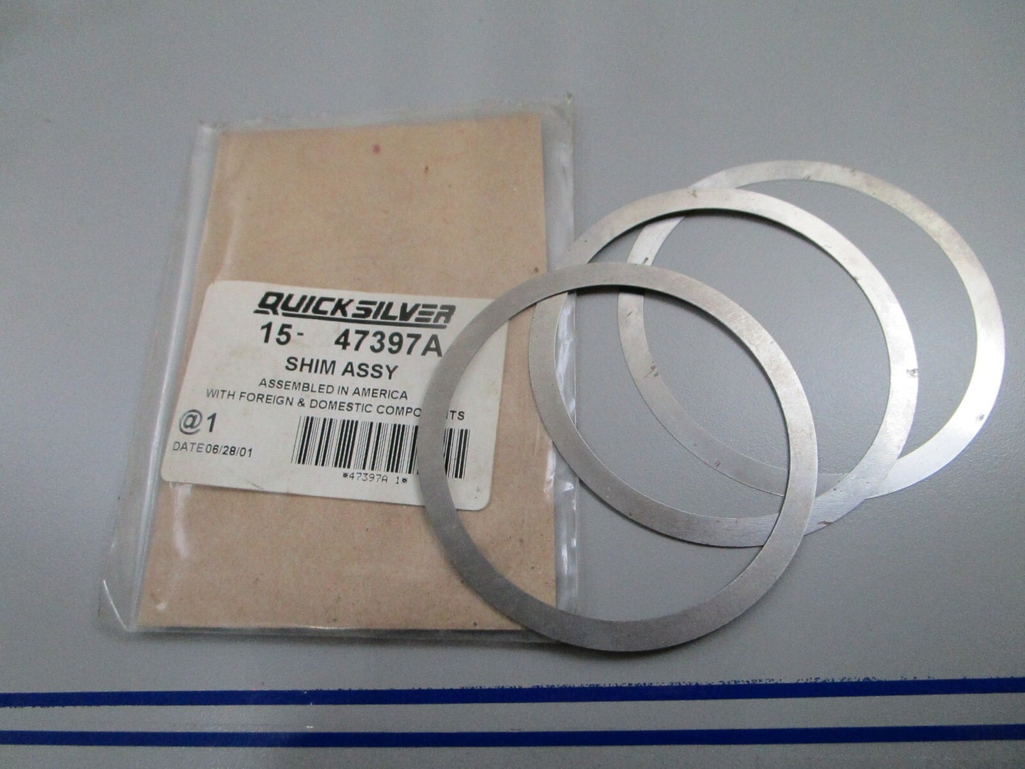 *NEW OEM* 0810 Mercury Quicksilver 3 Shim Set 15-47397A1