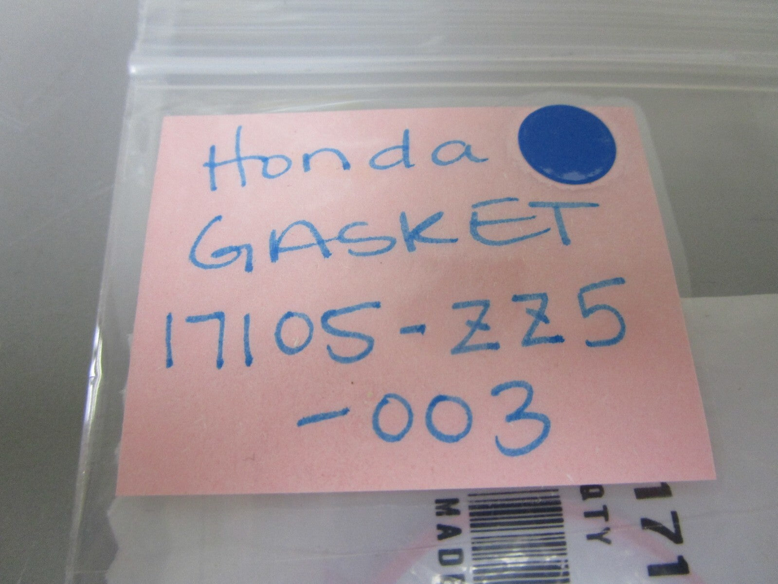 *NEW OEM* 0720 Honda Gasket 17105-ZZ5-003