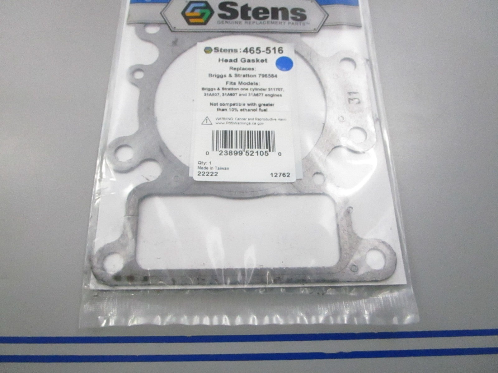 NEW 465-516 Replaces: Briggs & Stratton 796584 Stens Head Gasket 0810