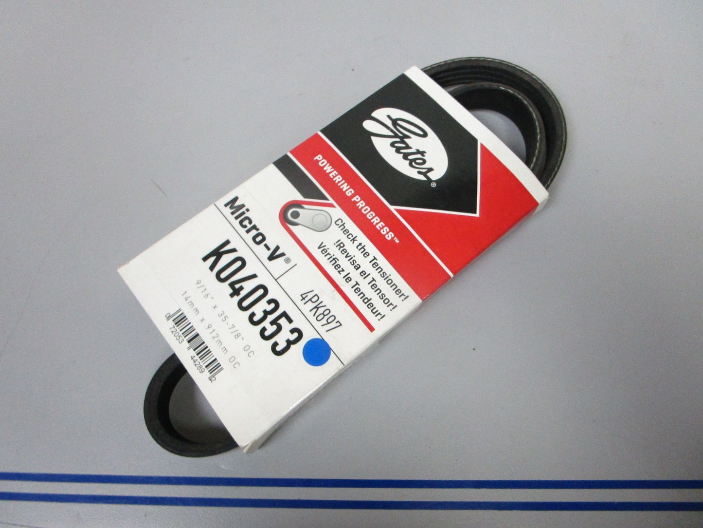 NEW K040353 Gates Micro-V 9/16" x 35 ⅞" Serpentine Belt 0720