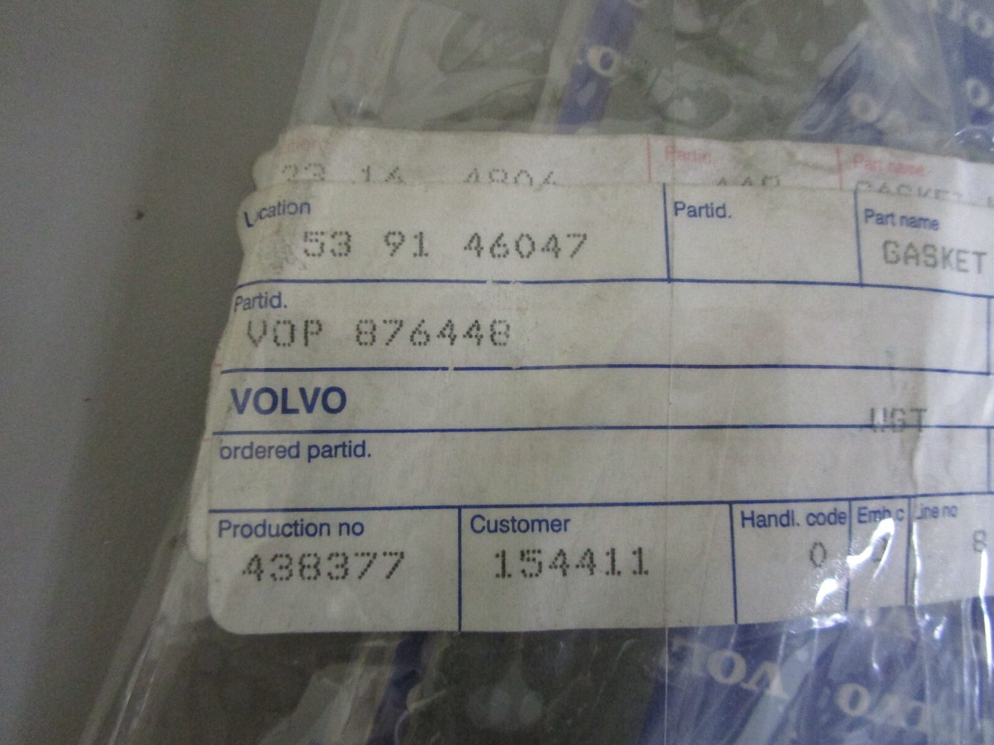 *NEW OEM* 0820 Volvo Penta Gasket Kit 876448