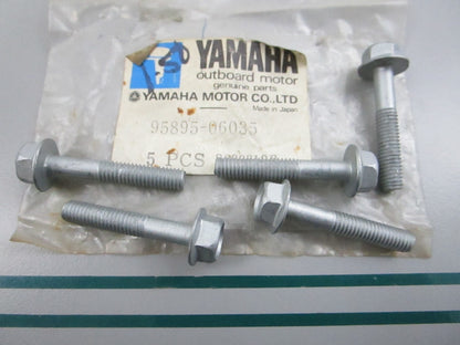 NEW OEM (LOT OF 5) 95895-06035-00 Yamaha Flange Bolt 0810