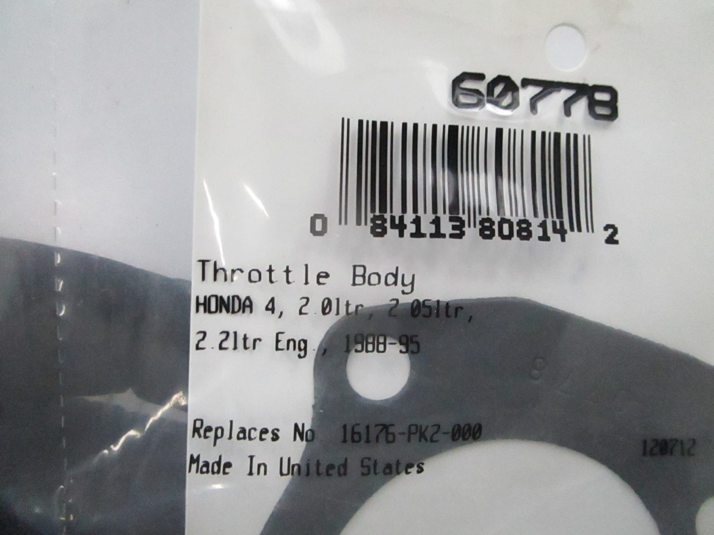 *NEW* 0810 Fel-Pro Throttle Body Gasket 60778
