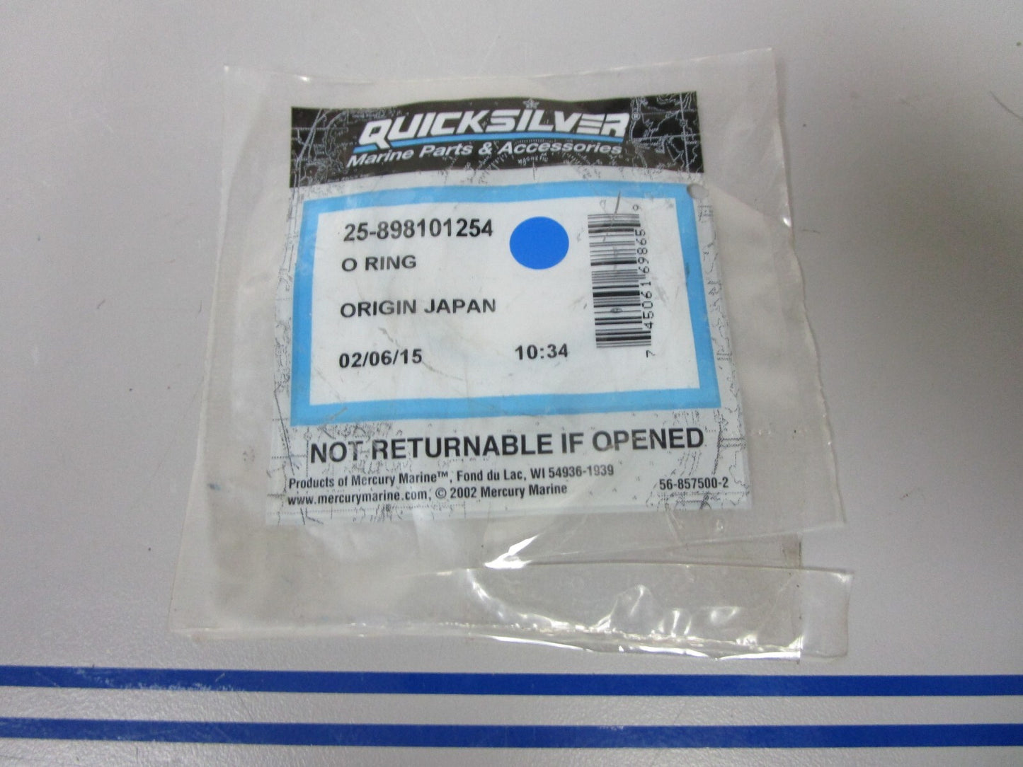 *NEW OEM* 0810 Mercury Quicksilver O-Ring 25-898101254