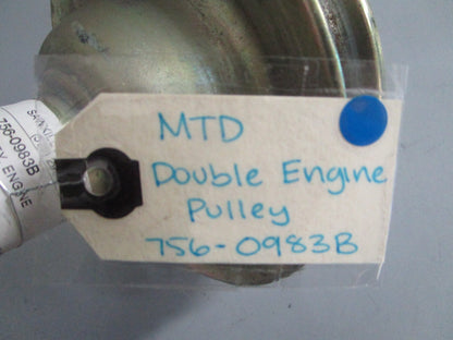 NEW OEM 756-0983B MTD Double Engine Pulley 0820