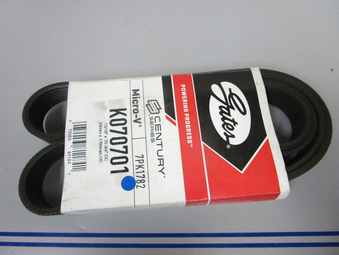 NEW K070701 Gates Micro-V 15/16" x 70 ¾" Serpentine Belt 0720