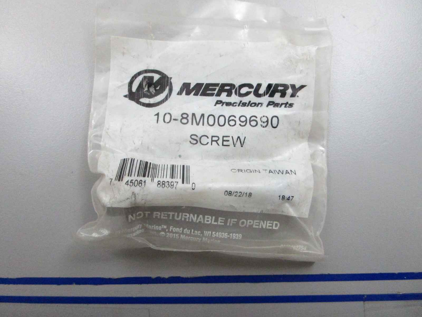 *NEW OEM* 0810 Mercury Quicksilver Bolt 10-8M0069690