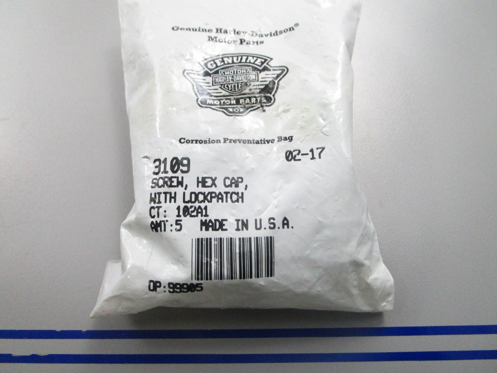*NEW OEM* (LOT OF 5) 0810 Harley Davidson Hex Cap Screw & Washer 3109