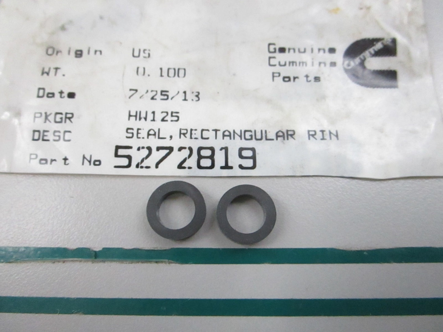 NEW OEM (LOT OF 2) 5272819 Cummins Rectangular Ring Seal 0810