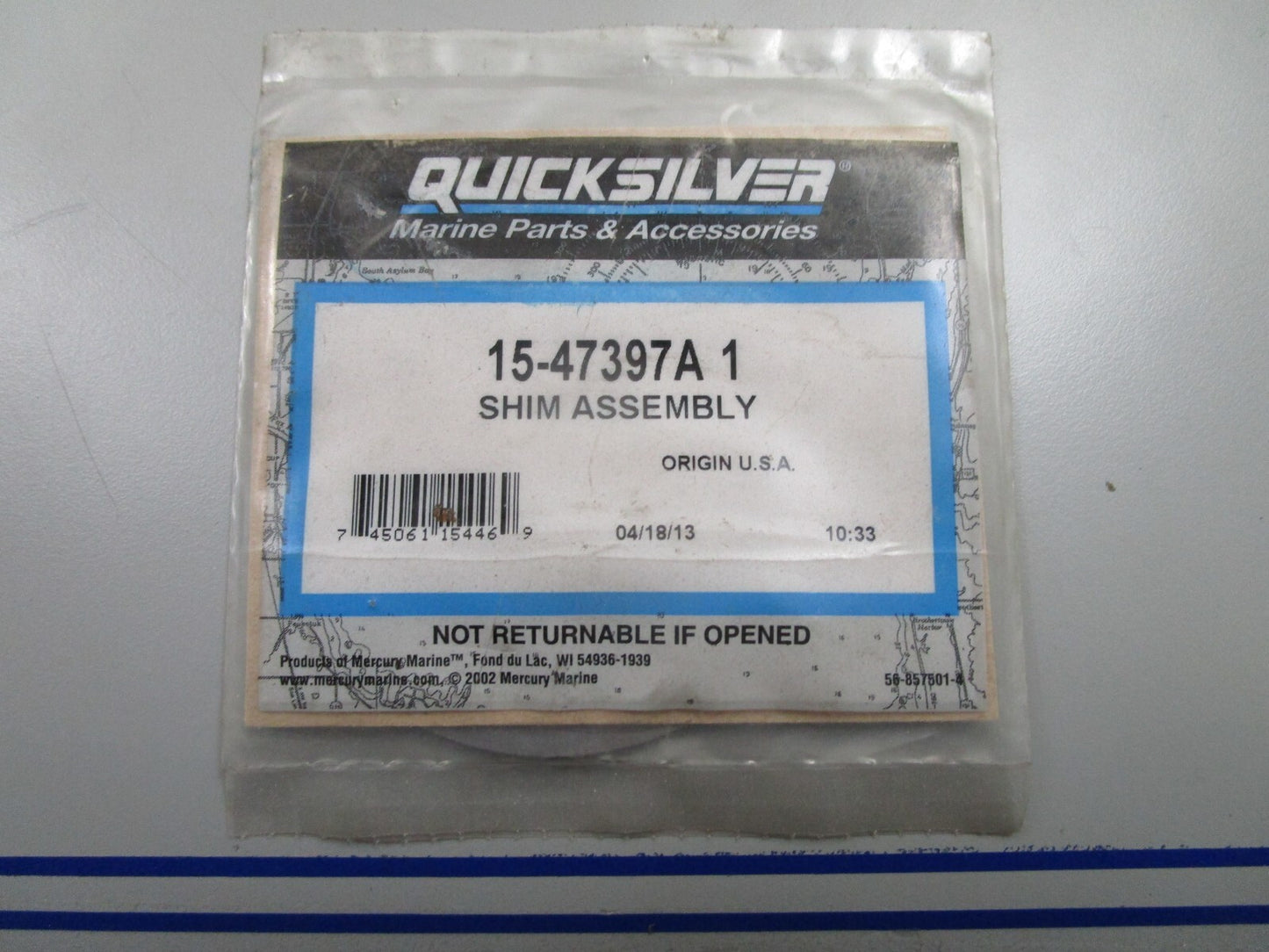 *NEW OEM* 0810 Mercury Quicksilver 5 Pc Shim Set 15-47397A1
