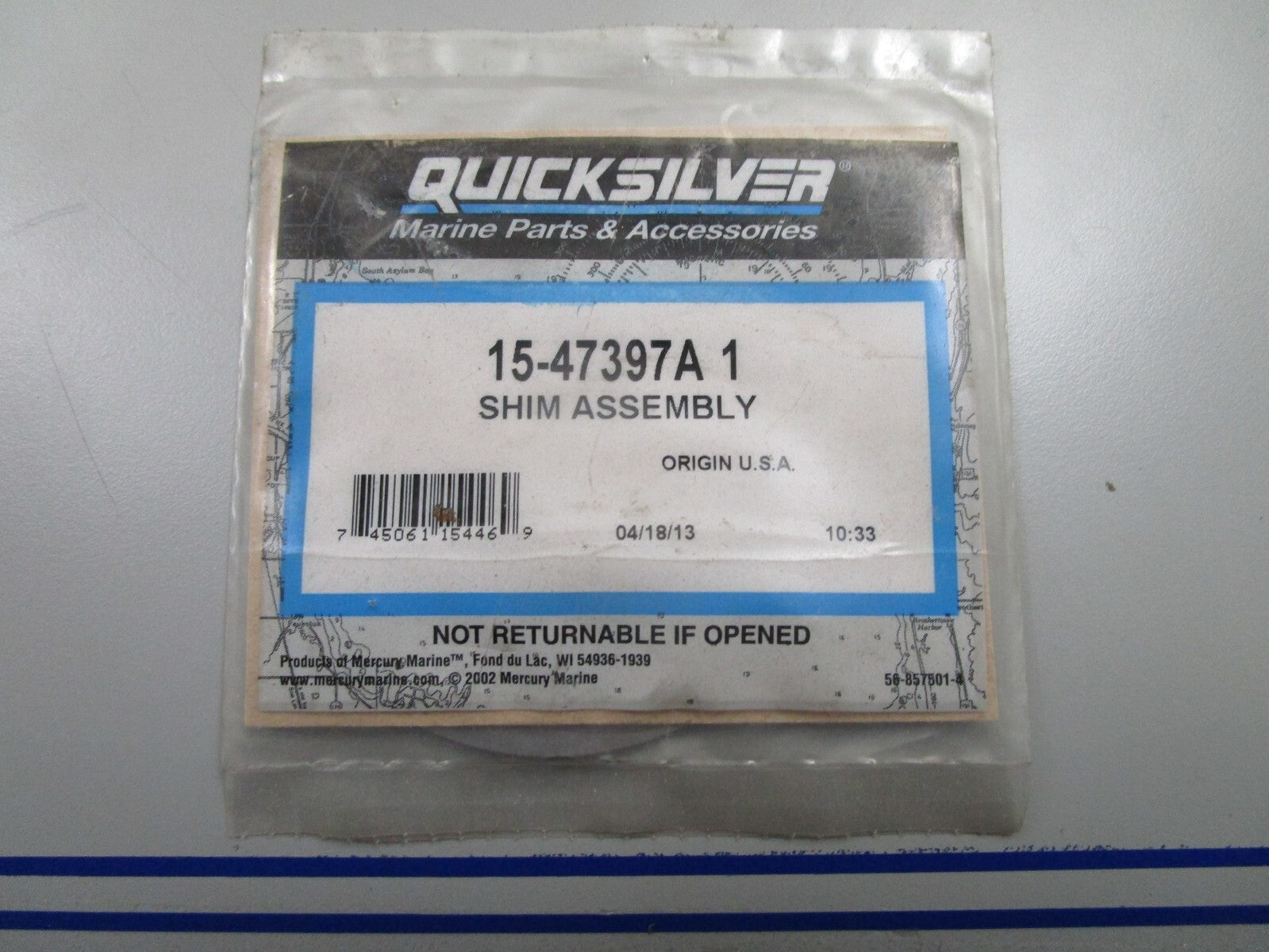 *NEW OEM* 0810 Mercury Quicksilver 5 Pc Shim Set 15-47397A1
