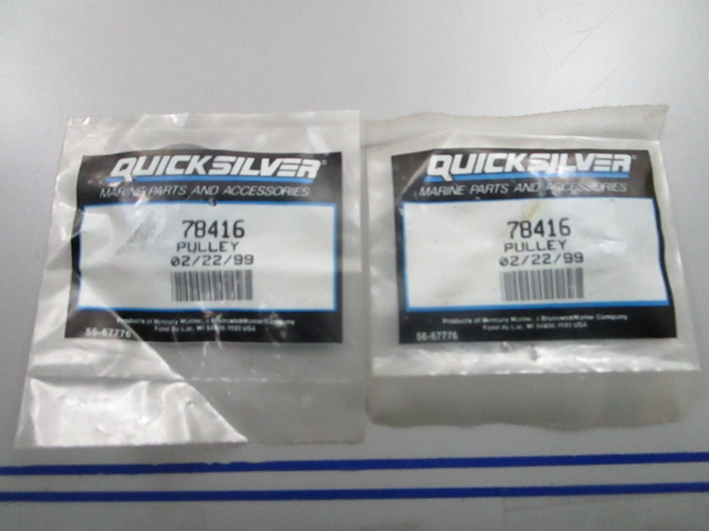 *NEW OEM* (LOT OF 2) 0810 Mercury Quicksilver Pulley 78416