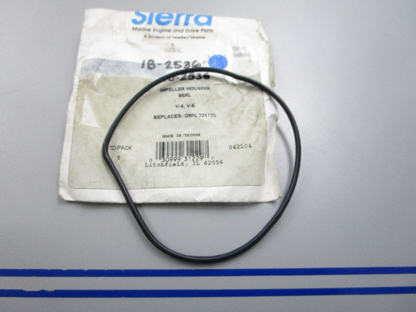NEW 18-2536 Replaces: OMC 321120 0321120 Sierra Impeller Housing Seal 0810
