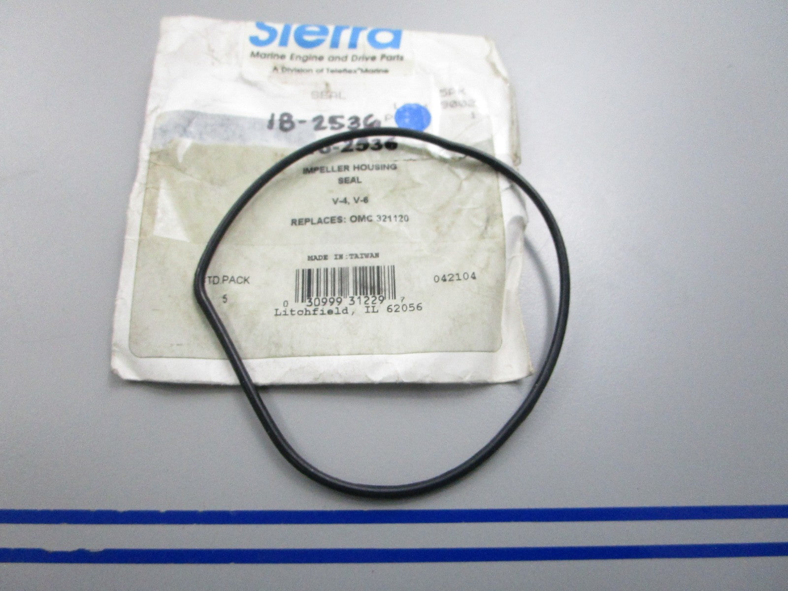 NEW 18-2536 Replaces: OMC 321120 0321120 Sierra Impeller Housing Seal 0810