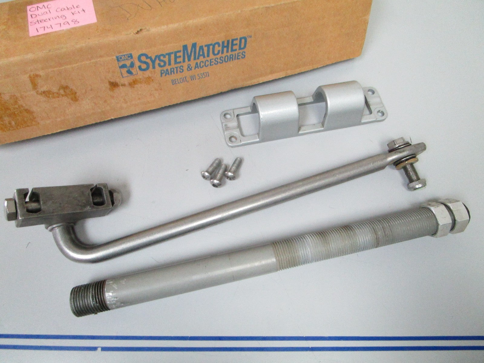 *NEW OEM* 0820 OMC Johnson Evinrude Dual Cable Steering Kit 174798 0174798