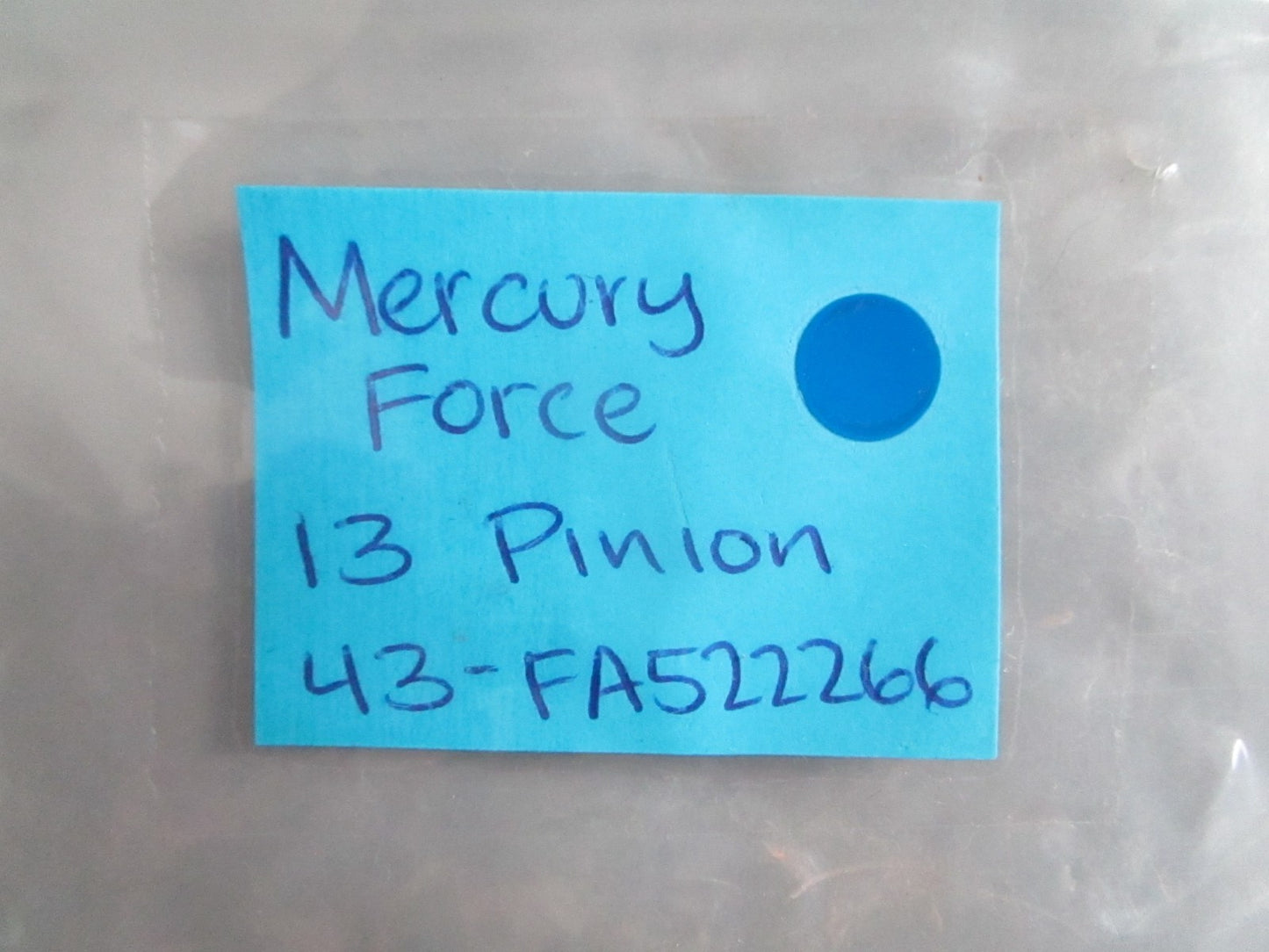 NEW OEM 43-FA522266 Mercury Force 13T Pinion 0820