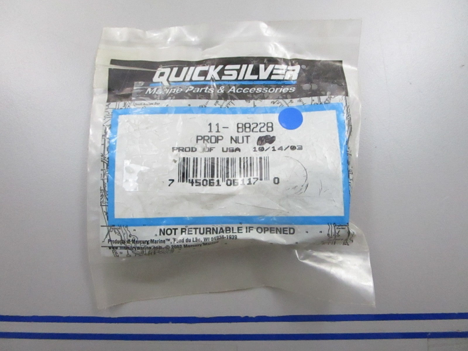 *NEW OEM* 0810 Mercury Quicksilver Prop Nut 11-88228