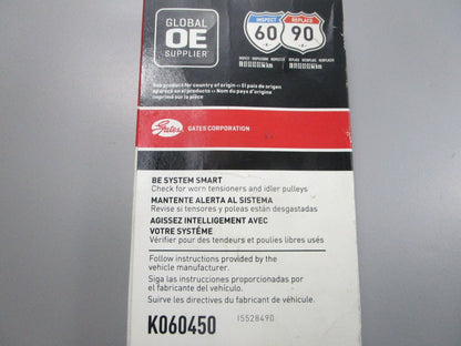 NEW K060450 Gates Micro=V Serpentine Belt 0810