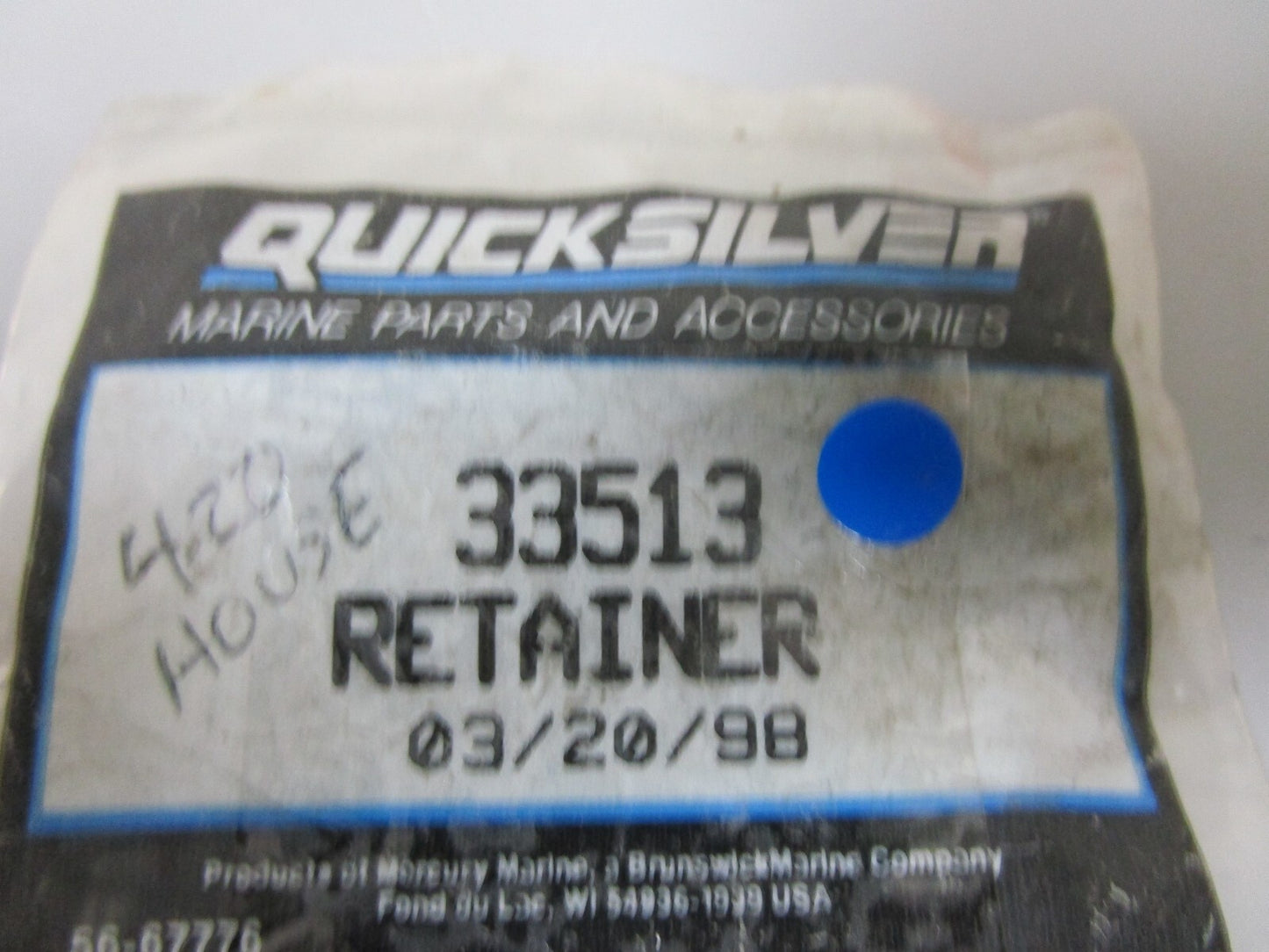 *NEW OEM* 0810 Mercury Quicksilver Retainer 33513