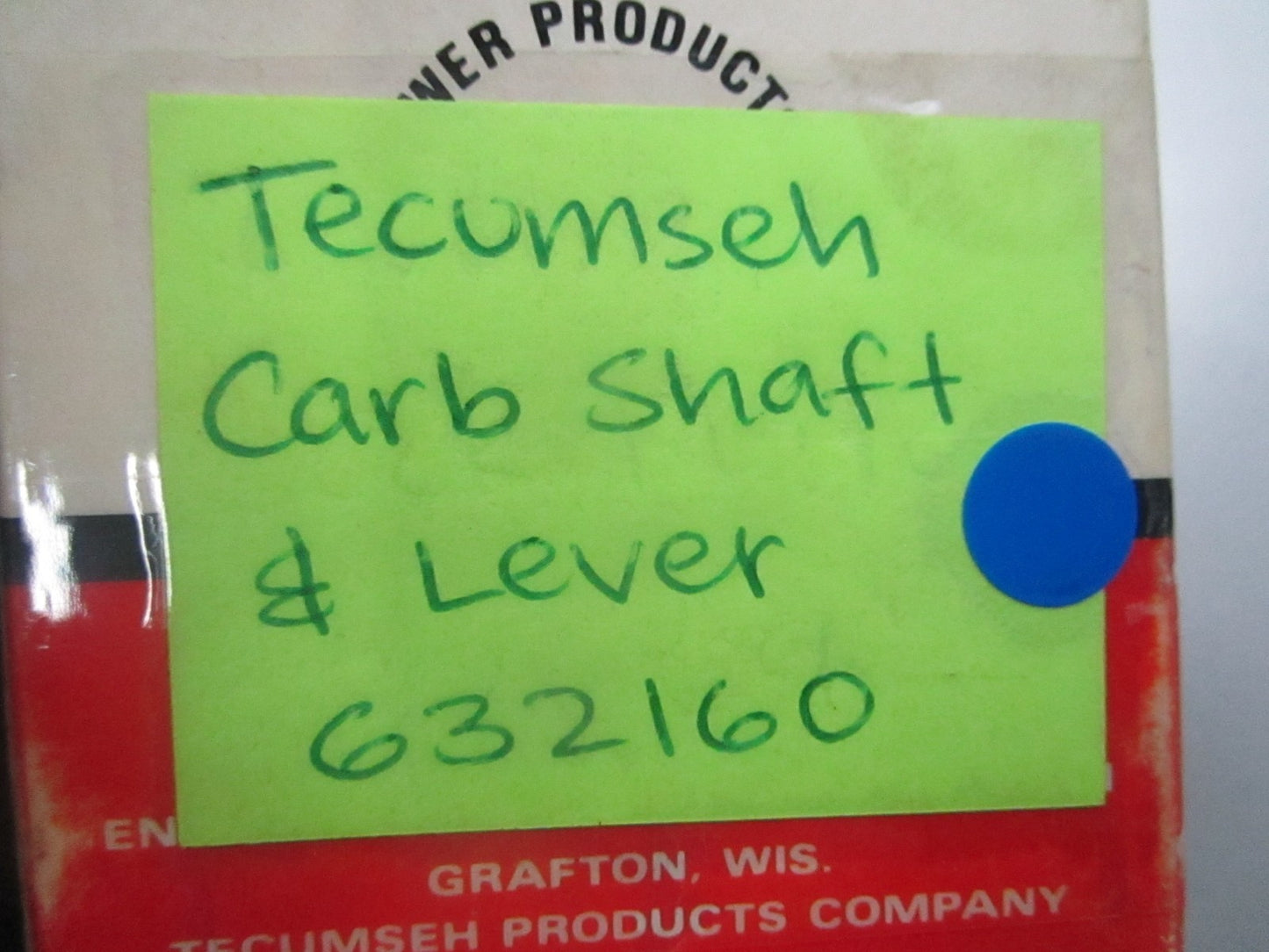 *NEW OEM* 0810 Tecumseh Carburetor Shaft & Lever 632160