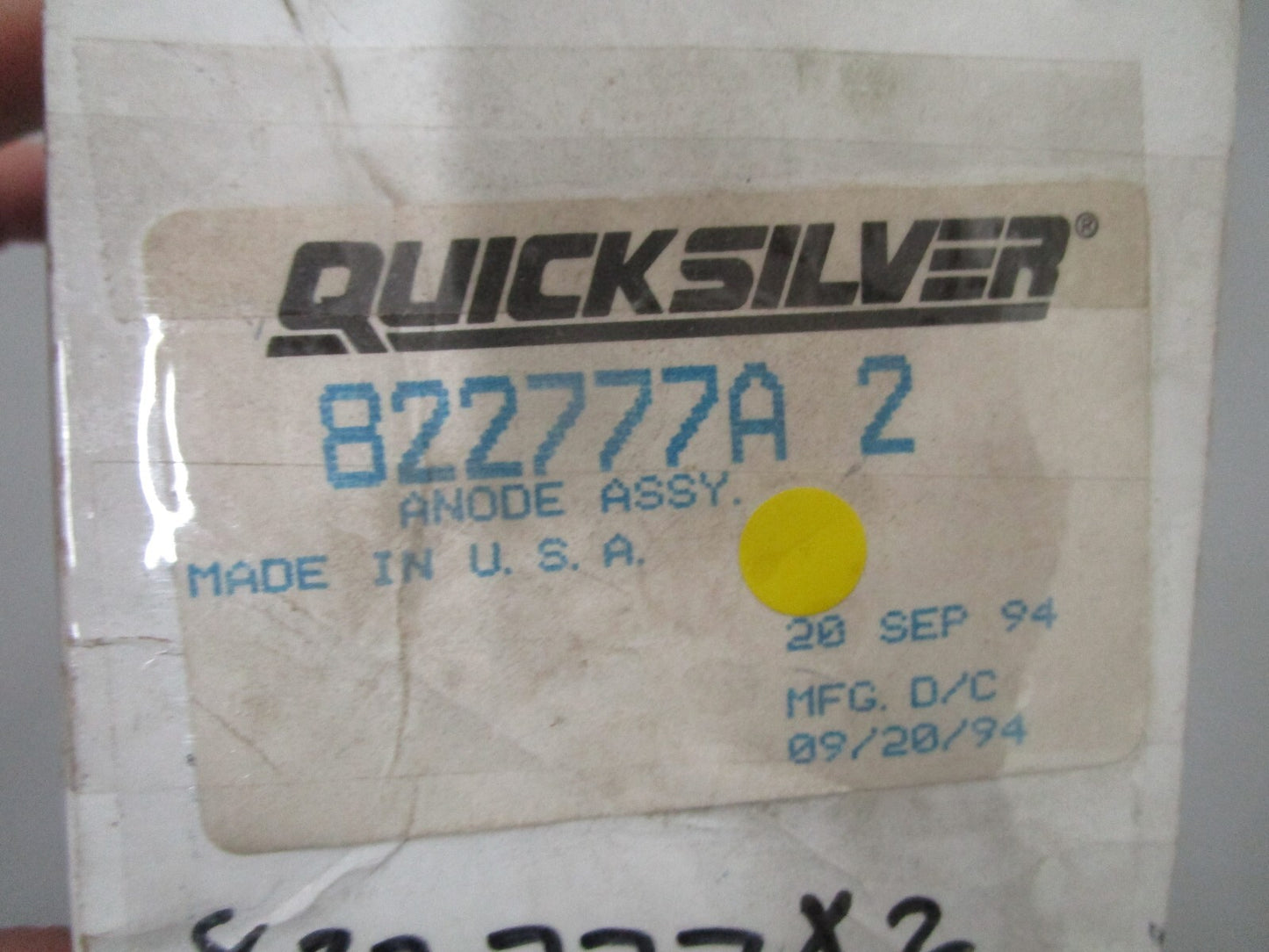 *NEW OEM* 0750 Mercury Quicksilver ANODE ASSEMBLY 822777A 2