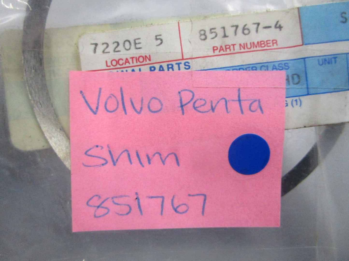 NEW OEM 851767 Volvo Penta Shim 0810