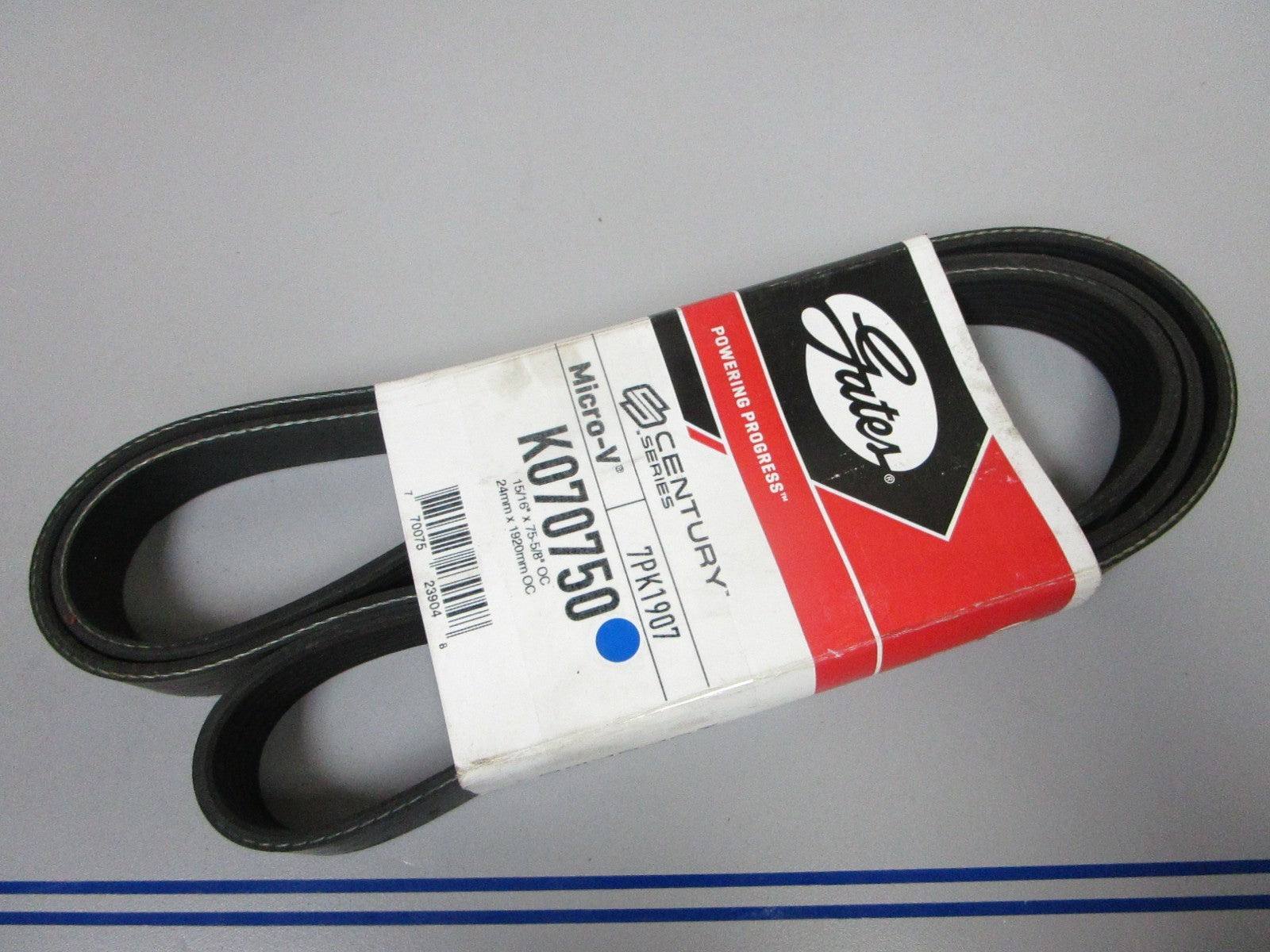 NEW K070750 Gates Micro-V 15/16" x 75 ⅝" Serpentine Belt 0720