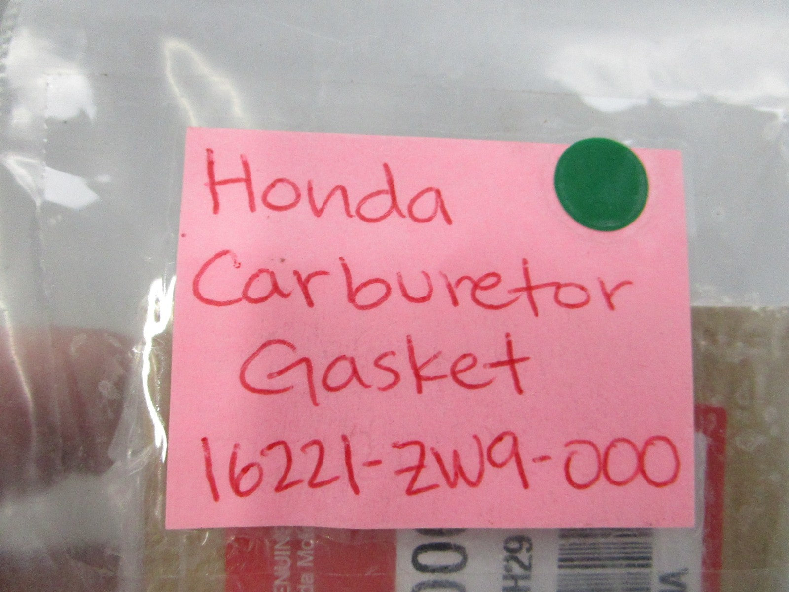 NEW OEM 16221-ZW9-000 Honda Carburetor Gasket 0810