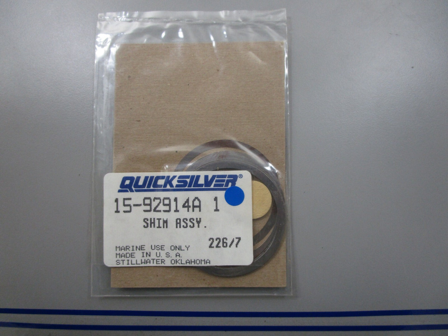 *NEW OEM* 0810 Mercury Quicksilver Shim Assembly 15-92914A1