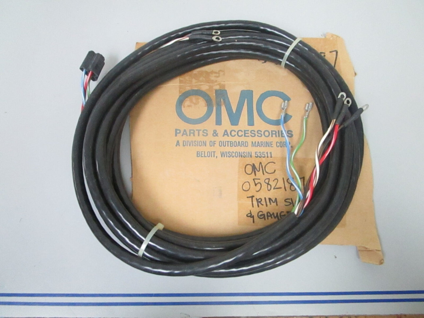 *NEW OEM* 0810 OMC Johnson Evinrude Trim Switch & Gauge Cable Ay 582187 0582187