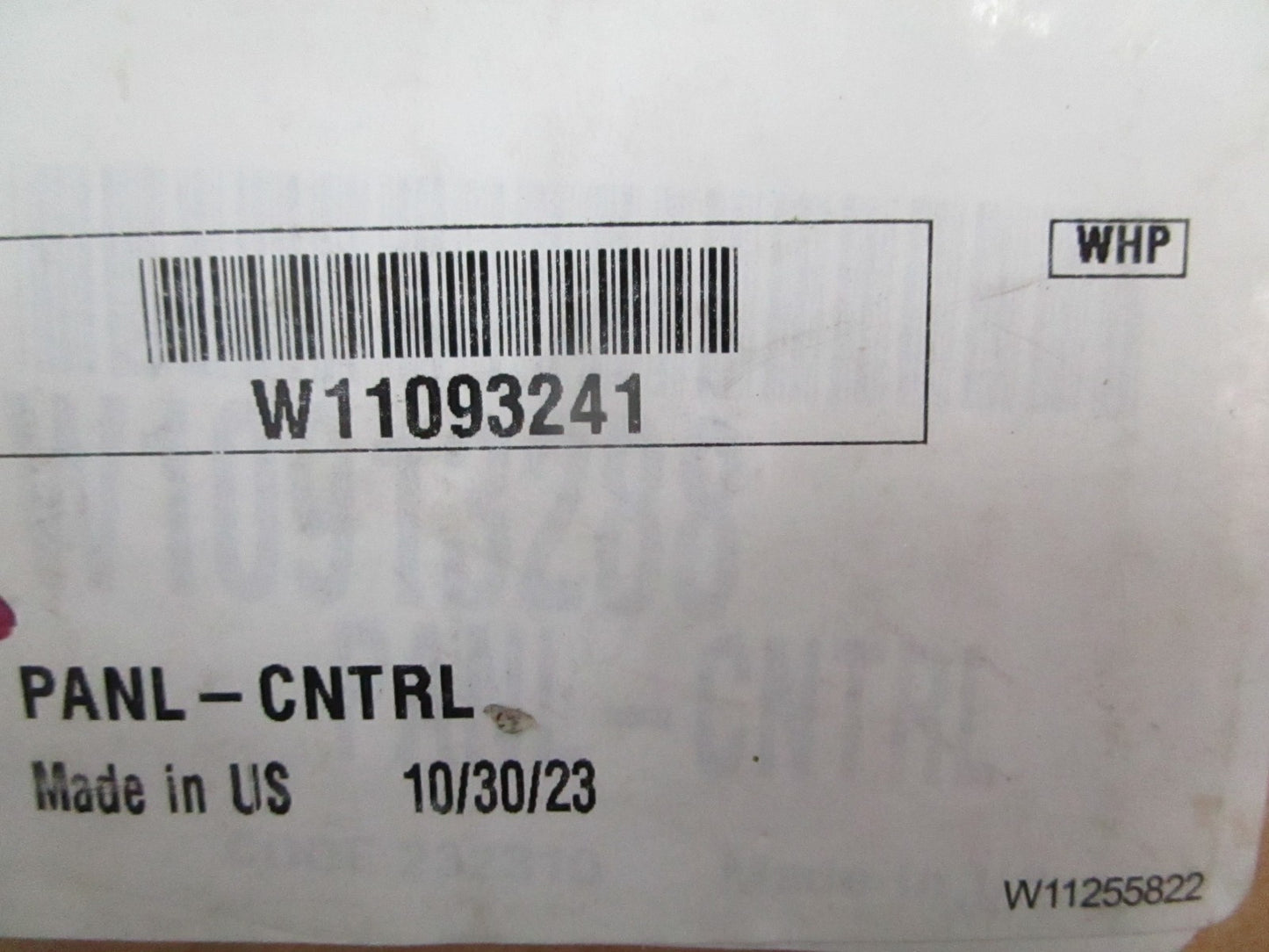 Whirlpool W11093241 NEW OEM Wall Oven Range Control Panel Stainless Steel 0820